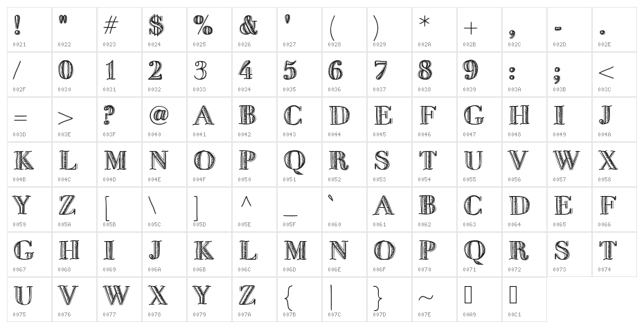 FiveDollar Character Map