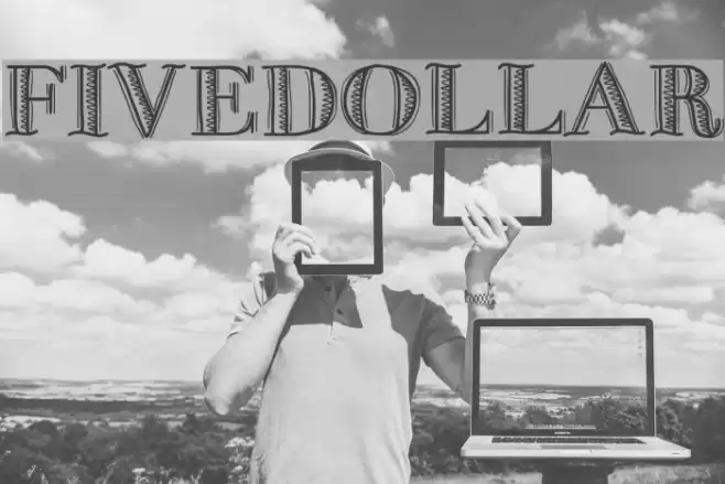 FiveDollar Font examples