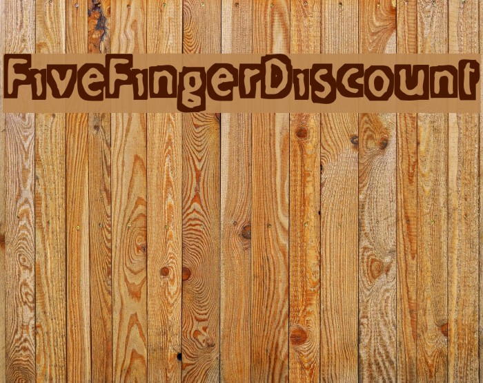 FiveFingerDiscount Font examples
