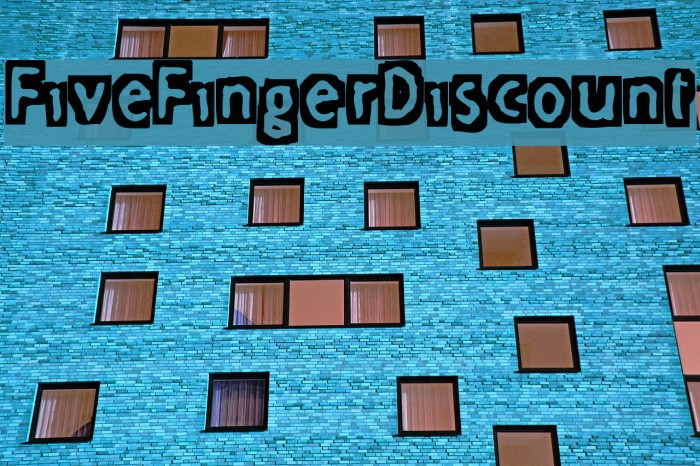 FiveFingerDiscount Font examples