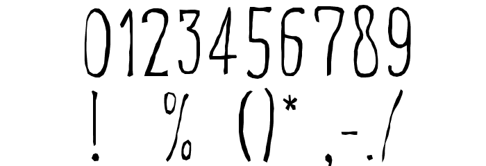 FiveMinutes Font OTHER CHARS