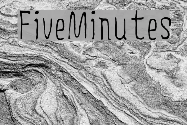 FiveMinutes Font examples