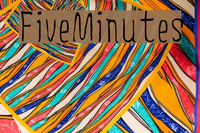 FiveMinutes Font examples