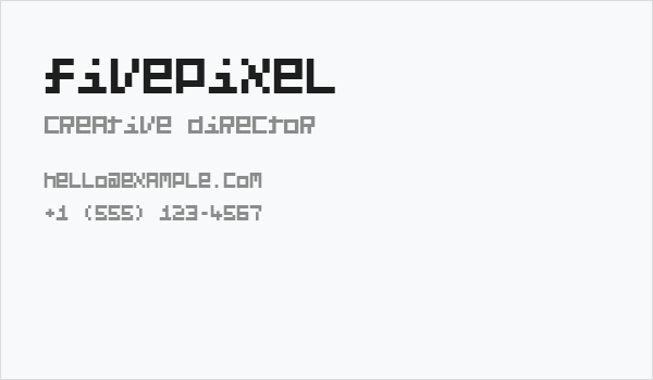 FivePixel Business Card