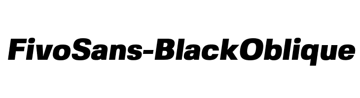 FivoSans-BlackOblique Font