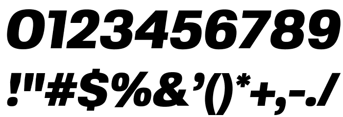 FivoSans-BlackOblique Font OTHER CHARS
