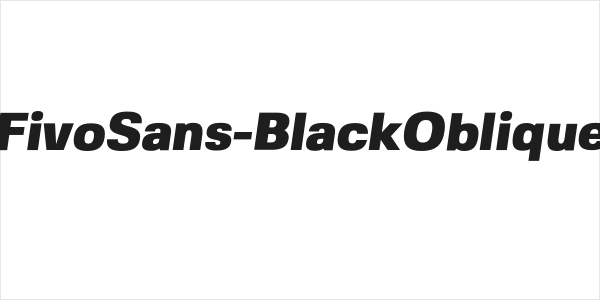 FivoSans-BlackOblique Logo
