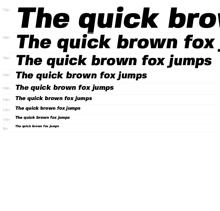 FivoSans-BlackOblique Waterfall