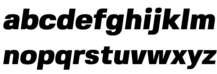FivoSans-BlackOblique Font LOWERCASE