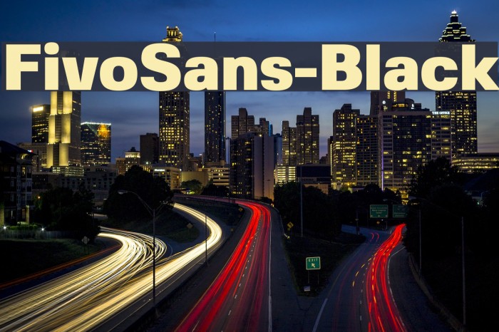 FivoSans-Black Font examples