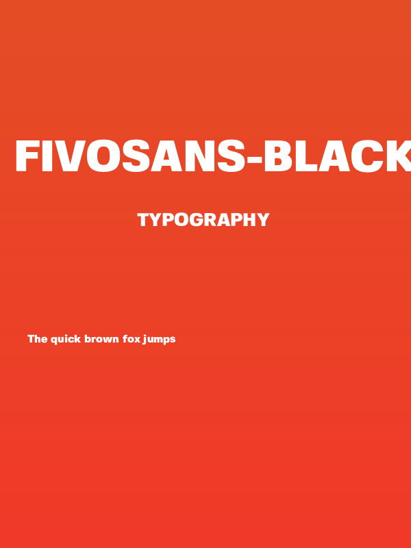 FivoSans-Black Poster