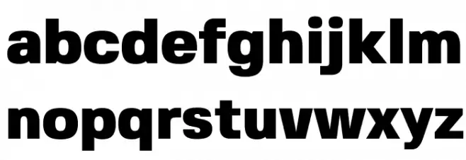 FivoSans-Black 字体 小写