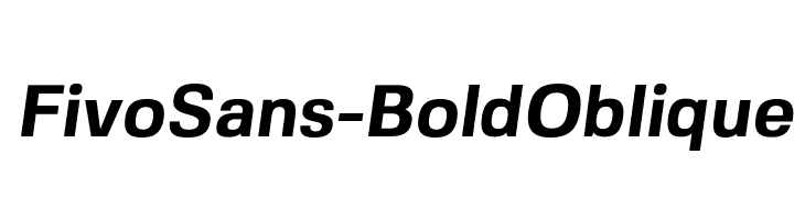 FivoSans-BoldOblique Font
