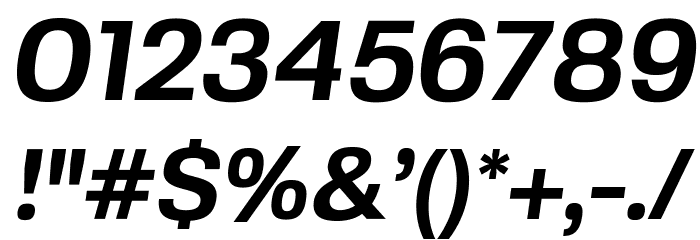 FivoSans-BoldOblique Font OTHER CHARS