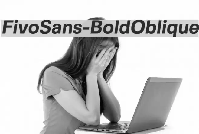 FivoSans-BoldOblique Font examples