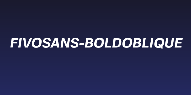 FivoSans-BoldOblique Social Header