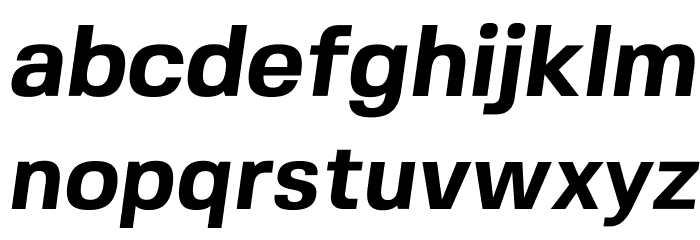 FivoSans-BoldOblique Font LOWERCASE