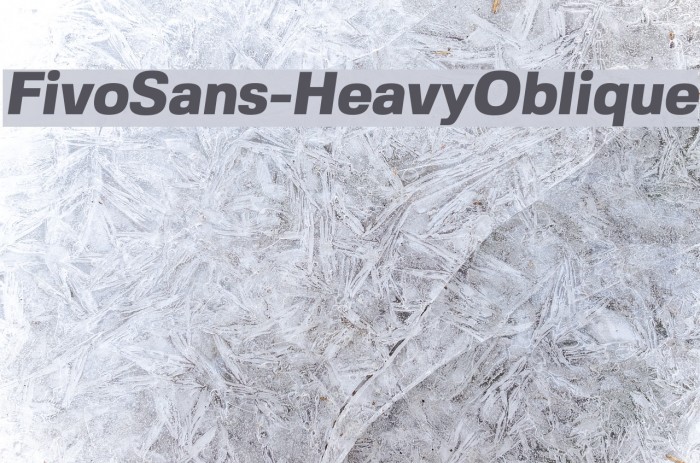 FivoSans-HeavyOblique Font examples