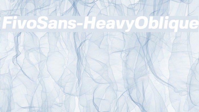 FivoSans-HeavyOblique Font examples