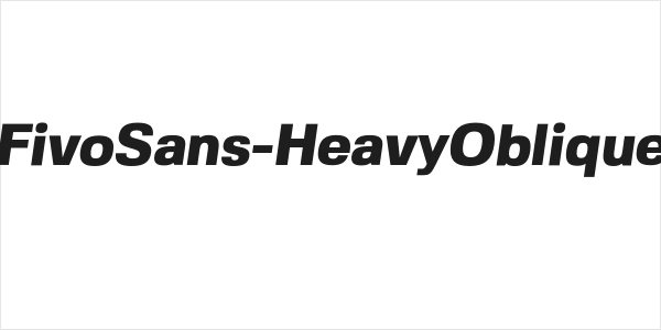 FivoSans-HeavyOblique Logo