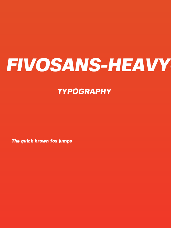 FivoSans-HeavyOblique Poster