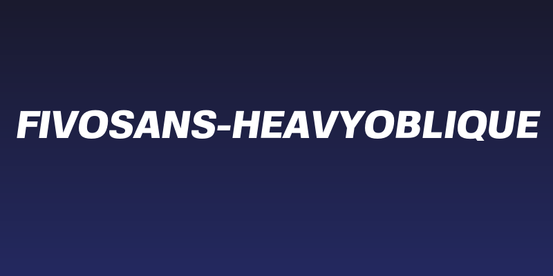 FivoSans-HeavyOblique Social Header