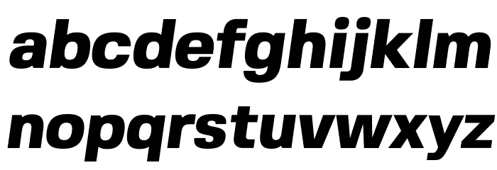 FivoSans-HeavyOblique Font LOWERCASE