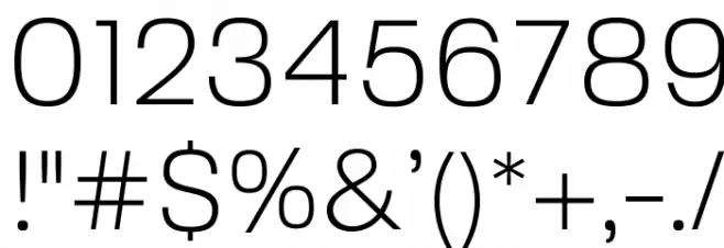 FivoSans-Light Font OTHER CHARS