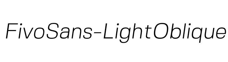 FivoSans-LightOblique Font