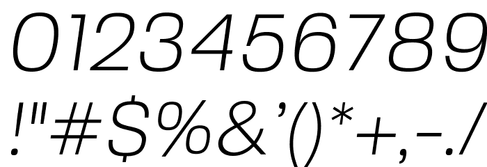 FivoSans-LightOblique Font OTHER CHARS