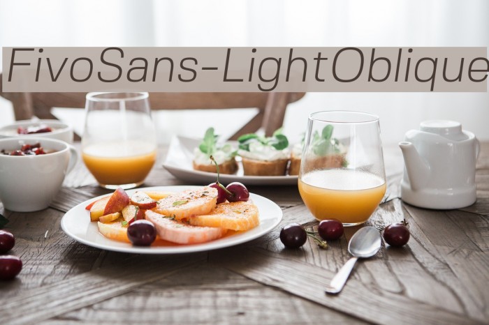 FivoSans-LightOblique Font examples