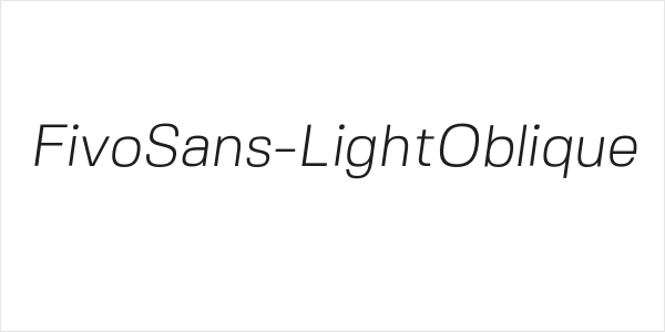 FivoSans-LightOblique Logo