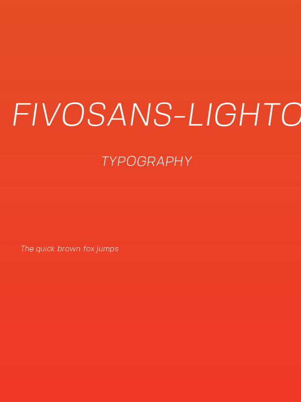 FivoSans-LightOblique Poster