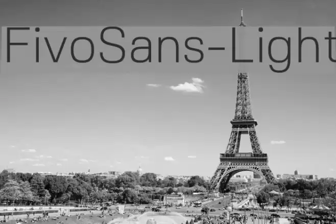 FivoSans-Light Font examples