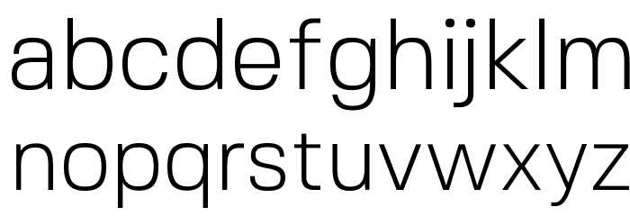 FivoSans-Light Font LOWERCASE