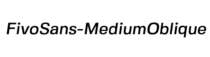 FivoSans-MediumOblique Font