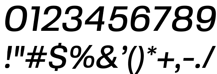 FivoSans-MediumOblique Font OTHER CHARS