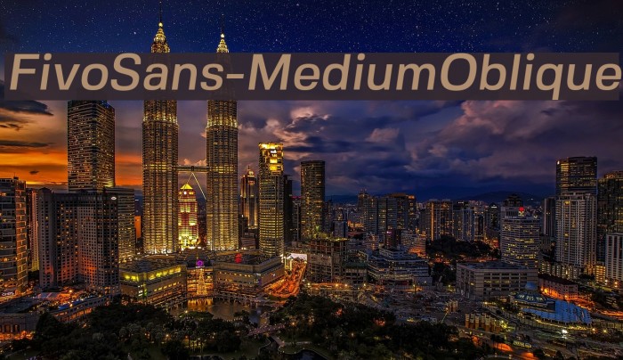 FivoSans-MediumOblique Font examples