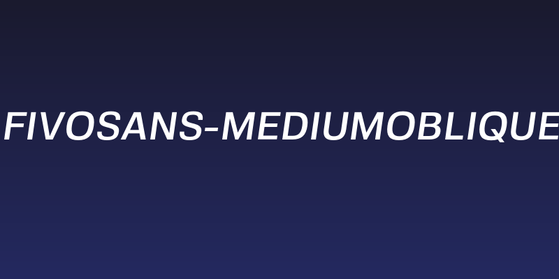 FivoSans-MediumOblique Social Header
