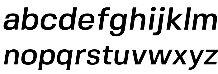 FivoSans-MediumOblique Font LOWERCASE