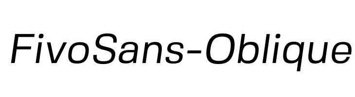 FivoSans-Oblique Font