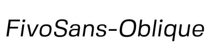 FivoSans-Oblique  Fuentes Gratis Descargar