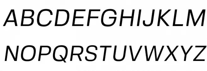 FivoSans-Oblique 字体 大写