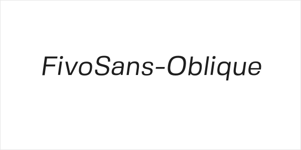 FivoSans-Oblique Logo