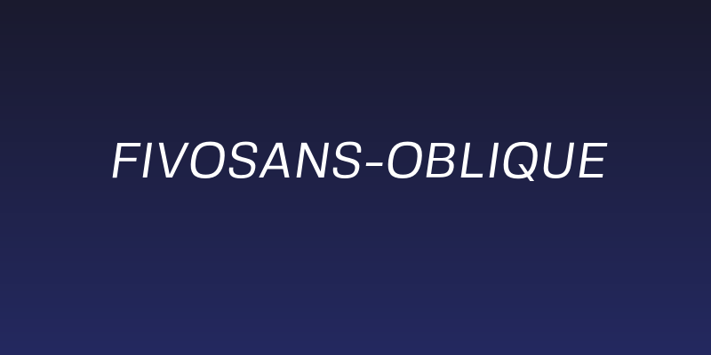 FivoSans-Oblique Social Header