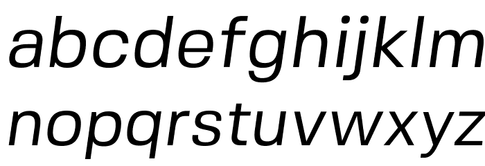 FivoSans-Oblique Font LOWERCASE
