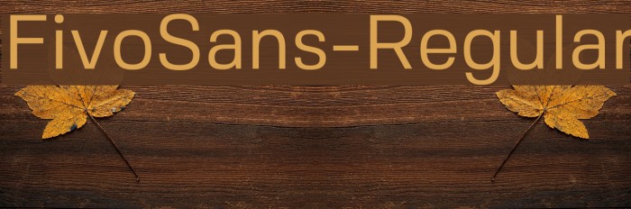 FivoSans-Regular Font examples