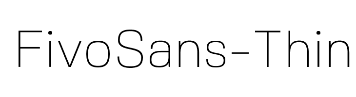 FivoSans-Thin Font