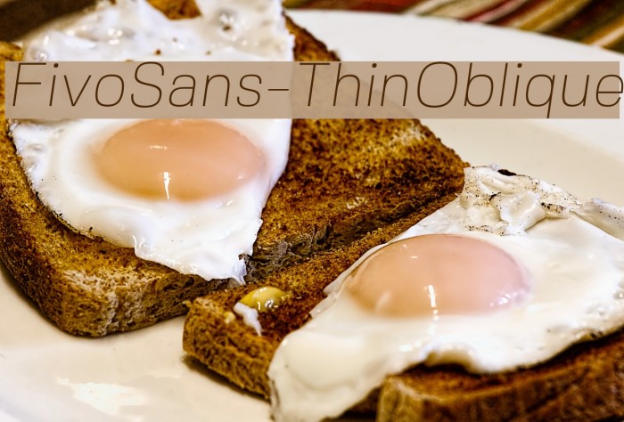 FivoSans-ThinOblique Font examples