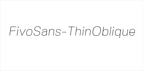 FivoSans-ThinOblique Logo